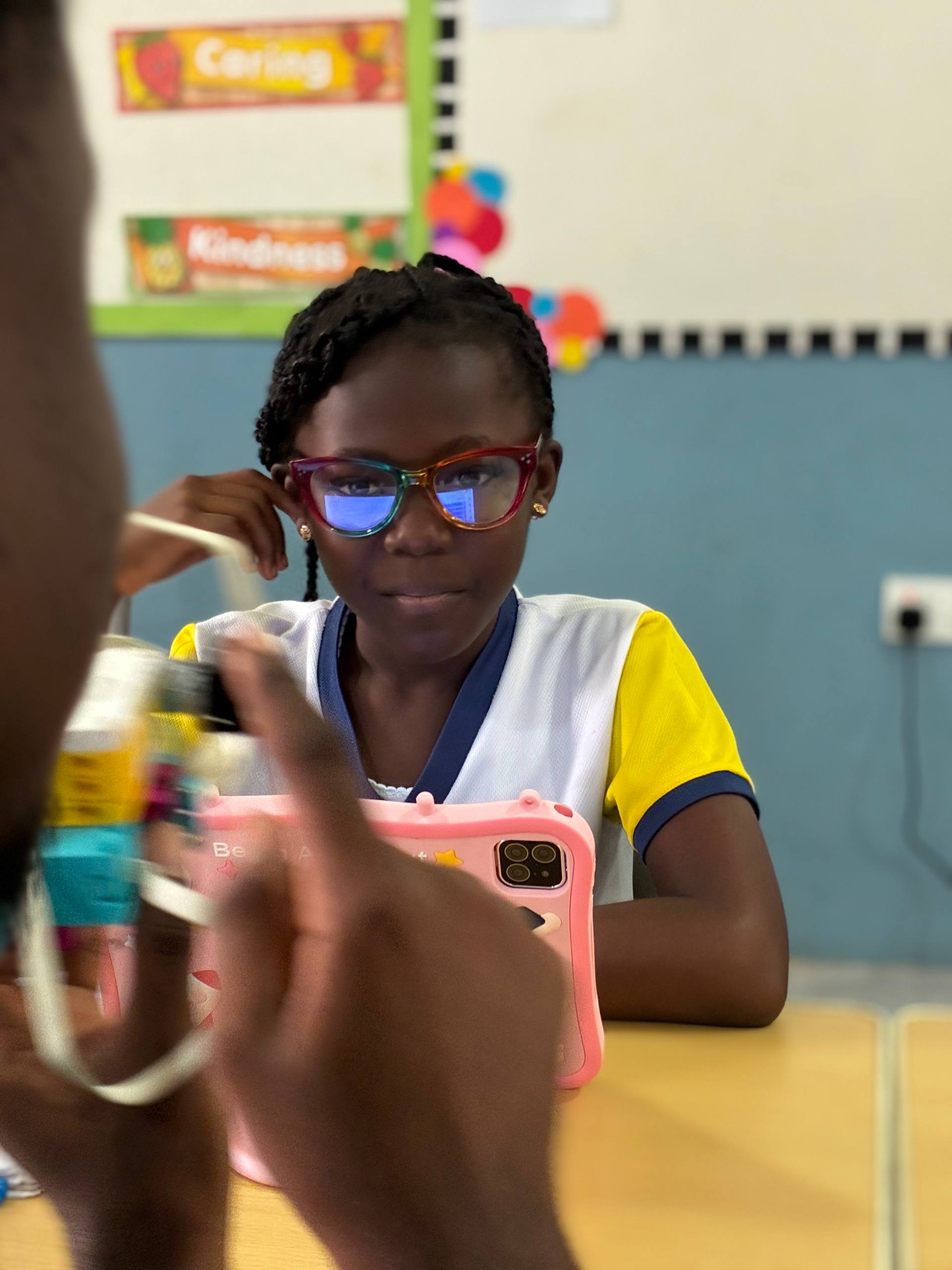 Student with glasses
